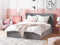 VION - Bed met opbergruimte - Grijs - 160 x 200 cm - Fluweel