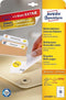 Avery L4744REV-25 - Afneembare Etiketten 96x50,8mm - 250 stuks - Wit