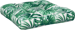 vidaXL - Palletkussen - 60x60x12 - cm - stof - bladpatroon