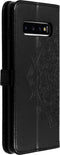 Hoesje Met Pasjeshouder Geschikt voor Samsung Galaxy S10 - Mandala Bookcase - Zwart