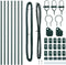 vidaXL - Ligbedpalen - met - punt - 13 - stuks - Ø32 - mm - 180 - cm - Gegalvaniseerd - staal