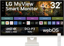 LG 32SR73U-W - Smart Monitor - 4K Resolutie - Zwart