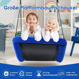 Coast Tree Swing - Boomschommel - Verstelbaar touw 180 cm - Blauw 83 x 155 cm