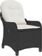 vidaXL - Ligbed - met - Kussen - Zwart - Poly - Rattan