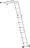 Juskys Multifunctionele vouwladder 6 in 1 - 4.7M - Aluminium - Zilver zwart