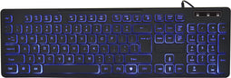 Gembird KB-UML3-02 - Multimedia toetsenbord - 3-kleurige achtergrondverlichting - Zwart