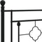 vidaXL - Hoofdbord - 80 - cm - metaal - zwart
