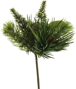 Kunsttak mixed pine green, 25 cm