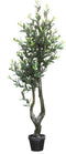 PTMD Tree Green Olijfboom Kunstplant - 64 x 46 x 147 cm - Plastic pot - Groen