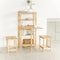 SoBuy Max - Opklapbare eettafel - Zijplank 4 niveaus - 126 x 60 x 98 cm - Naturel