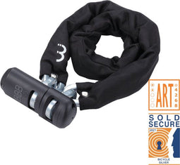 BBB Cycling SecureChain ART 2 - Kettingslot Fiets - ART-2 Sold Secure Silver - Zwart - 90 x 0,9 cm