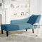 vidaXL - Chaise - longue - met - rechterarmleuning - fluweel - blauw