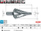 RUKO 101092 - Getrapte boor HSS 6,5-32,5 mm - Diepgeslepen spiraalvormige spaangroef (1 stuk)