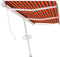 vidaXL - Luifel - automatisch - met - LED - windsensor - 600x300 - cm - oranje - bruin