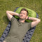 Travelhawk Reiskussen - Opblaasbaar Kampeer Kussen - Ultralicht Ergonomisch Groen
