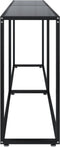 vidaXL - Wandtafel - 220x35x75,5 - cm - gehard - glas - zwart