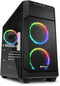 Sharkoon V1000 RGB - Gaming PC - Micro-Tower - Multicolour - Zwart