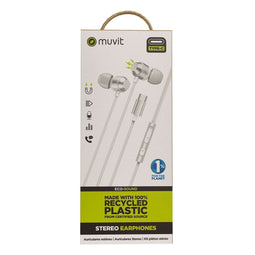 Muvit for Change M32 - Oordopjes - Stereo Magnetisch Microfoon USB-C - Wit