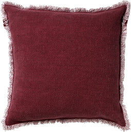 Dutch Decor BURTO - Kussenhoes 45x45 cm - gewassen katoen - Merlot - rood - met rits - zonder binnenkussen