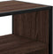 vidaXL - Tv-meubel - 80x31x39,5 - cm - bewerkt - hout - metaal - bruin - eikenkleurig