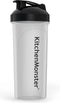 KitchenMonster® Shakebeker Bidon 700 ml - Set van 2 stuks - Shaker inclusief Mixfilter - Proteïne Shaker Transparant