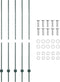 vidaXL - Hekpalen - 5 - stuks - U-profiel - Groen - 150 - cm - Staal