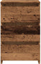 vidaXL - Nachtkastje - 40x35x62,5 - cm - bewerkt - hout - oud - houtkleurig