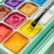 HIMI Gouache - set van 18 kleuren x 30gr - in kunststof opbergbox groen