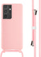 iMoshion Hoesje Geschikt voor Samsung Galaxy S21 Ultra Hoesje Met Koord - iMoshion Siliconen hoesje met koord - Roze