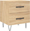 vidaXL - Nachtkastje - 40x35x47,5 - cm - bewerkt - hout - sonoma - eikenkleurig