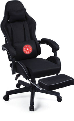 VDD Gaming - Gamestoel - Massagefunctie en voetensteun - Zwart