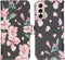 iMoshion Hoesje Geschikt voor Samsung Galaxy S21 Hoesje Met Pasjeshouder - iMoshion Design Softcase Bookcase - Meerkleurig / Blossom Watercolor Black