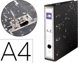 Ringmap Liderpapel AZ48 Zwart A4