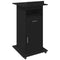 vidaXL - Lectern - Podium - met - Wielen - Zwart - Eiken - Hout