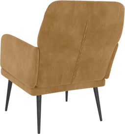 vidaXL Fauteuil 62x79x79 cm fluweel bruin