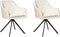 LITHIA - Set van 2 stoelen - Lichtbeige - Bouclé