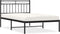 vidaXL - Bedframe - met - hoofdbord - metaal - zwart - 100x200 - cm