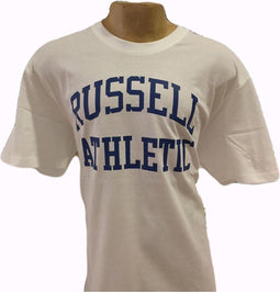 Russell Athletics Heren T-Shirt - Wit/Kobalt - Maat XXL