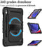 Accezz Rugged Backcover - Tablet Hoes met Schouderstrap - Ingebouwde Screenprotector - Zwart