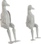 Decoratieve figuren Home ESPRIT Grijs Eend 16 x 14 x 42 cm (2 Onderdelen)