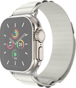 imoshion Nylon Alpine bandje - Geschikt voor Apple Watch 1, 2, 3, 4, 5, 6, 7, 8, 9, 10 (42 mm), SE - 38/40/41 mm - Wit - One Size