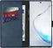Selencia Hoesje Geschikt voor Samsung Galaxy Note 10 Plus Hoesje Met Pasjeshouder - Selencia Echt Lederen Bookcase - Blauw
