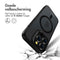 Accezz Rugged Frosted Backcover - MagSafe - Schokabsorberend - Zwart (iPhone 15 Pro)