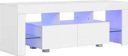 TV kast meubel Hugo - dressoir - Led verlichting - 140 cm breed - wit