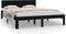 vidaXL - Bedframe - massief - grenenhout - zwart - 140x200 - cm