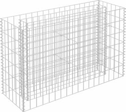 vidaXL - Gabion - plantenbak - verhoogd - 90x30x60 - cm - gegalvaniseerd - staal