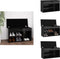 vidaXL Schoenenbank - 80x30x47 cm - Hoogglans zwart - Hout met kussen