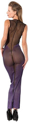 Printed Datex lange paarse jurk - XL