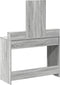 vidaXL - Make-uptafel - met - lades - - - Grijs - Sonoma - - - 100x41x140 - cm