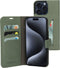 Mobiparts iPhone 15 Pro Max - Classic Wallet Case - Ruimte voor pasjes - Groen